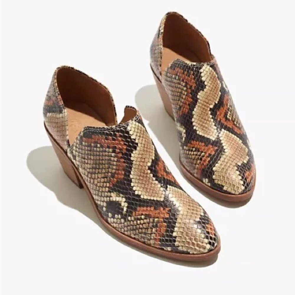 Madewell Snake Print Ankle Bootie